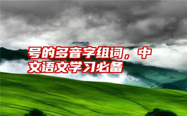 号的多音字组词，中文语文学习必备