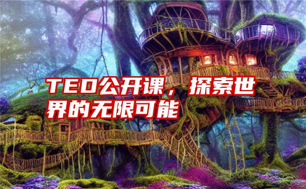 TED公开课,探索世界的无限可能