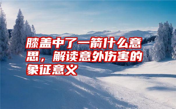 膝盖中了一箭什么意思,解读意外伤害的象征意义