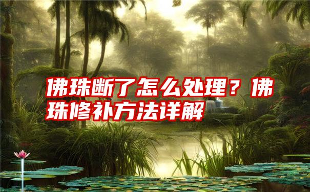 佛珠断了怎么处理?佛珠修补方法详解