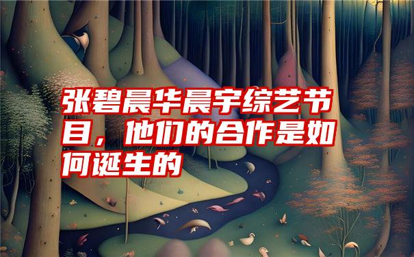 张碧晨华晨宇综艺节目，他们的合作是如何诞生的