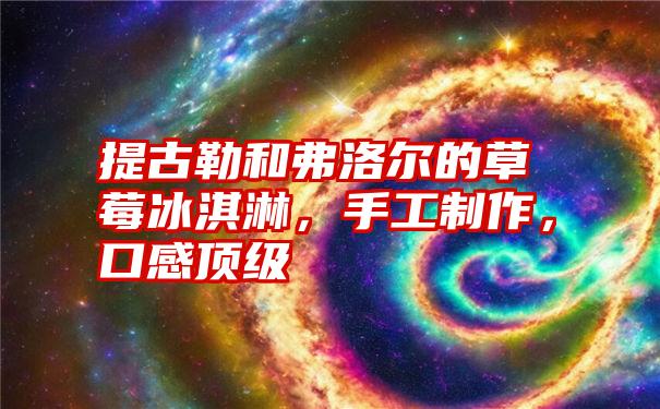 提古勒和弗洛尔的草莓冰淇淋，手工制作，口感顶级