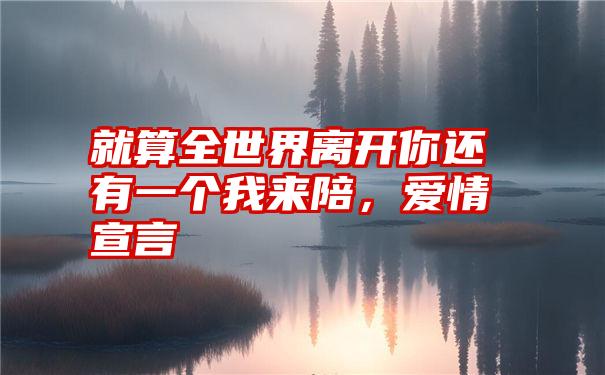 就算全世界离开你还有一个我来陪，爱情宣言