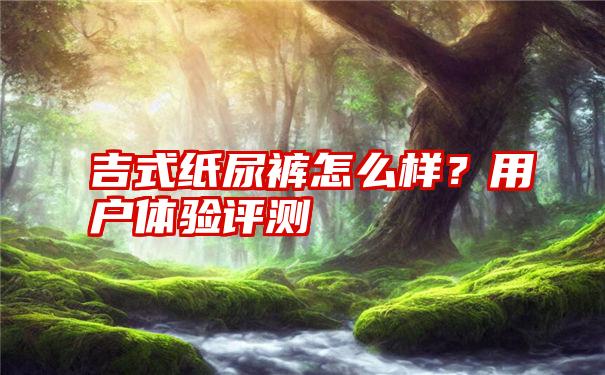 吉式纸尿裤怎么样？用户体验评测