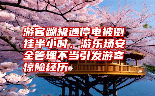 游客蹦极遇停电被倒挂半小时，游乐场安全管理不当引发游客惊险经历