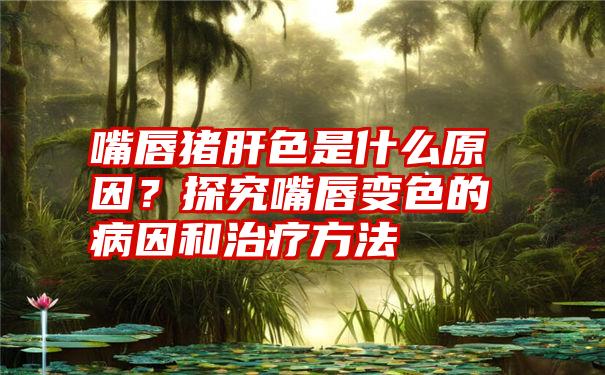 嘴唇猪肝色是什么原因?探究嘴唇变色的病因和治疗方法