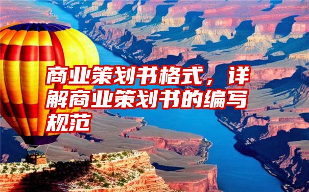 商业策划书格式,详解商业策划书的编写规范