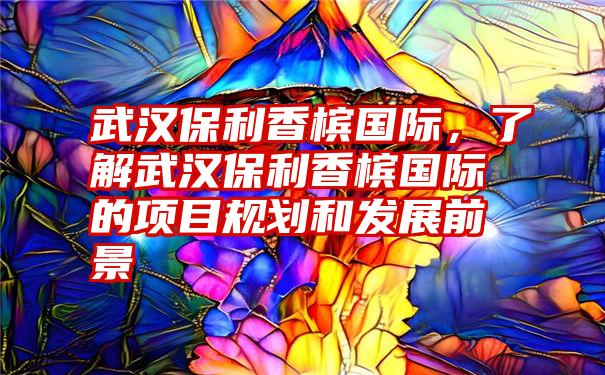 武汉保利香槟国际，了解武汉保利香槟国际的项目规划和发展前景