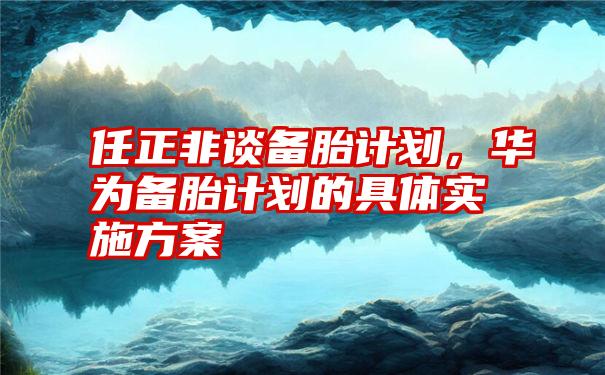 任正非谈备胎计划，华为备胎计划的具体实施方案