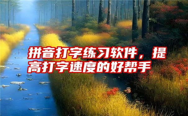 拼音打字练习软件，提高打字速度的好帮手