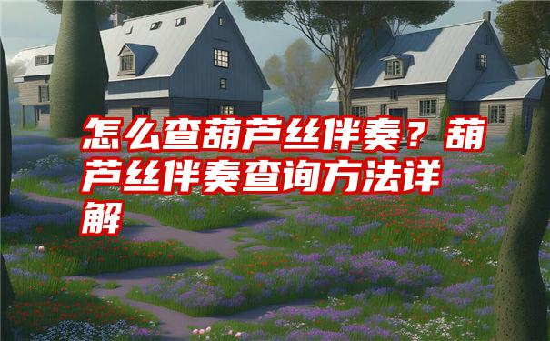 怎么查葫芦丝伴奏？葫芦丝伴奏查询方法详解