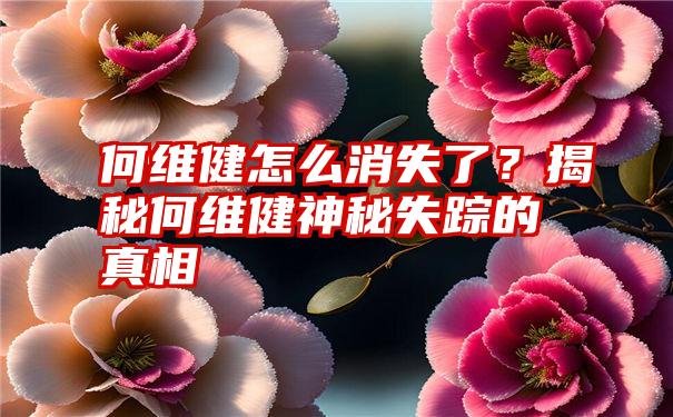 何维健怎么消失了？揭秘何维健神秘失踪的真相