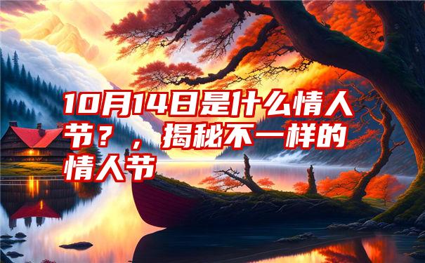 10月14日是什么情人节？，揭秘不一样的情人节