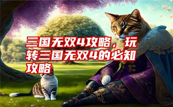 三国无双4攻略,玩转三国无双4的必知攻略