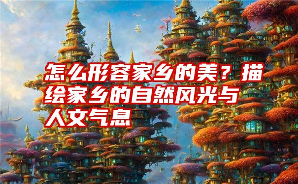 怎么形容家乡的美？描绘家乡的自然风光与人文气息