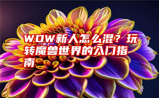 WOW新人怎么混？玩转魔兽世界的入门指南