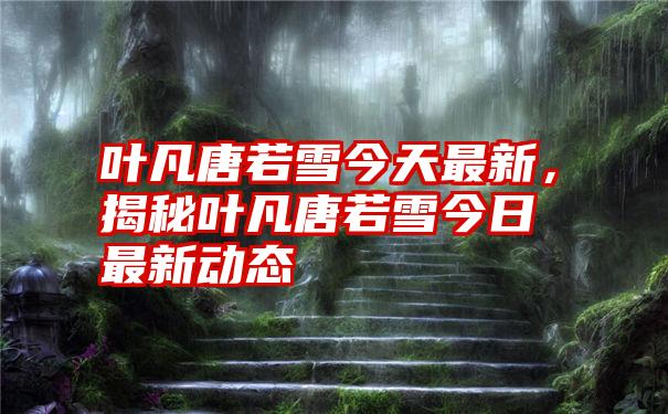 叶凡唐若雪今天最新，揭秘叶凡唐若雪今日最新动态