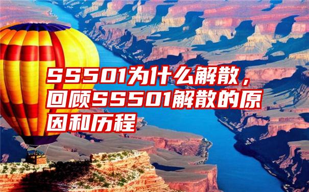 SS501为什么解散，回顾SS501解散的原因和历程