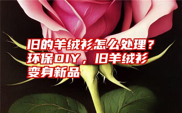 旧的羊绒衫怎么处理？环保DIY，旧羊绒衫变身新品