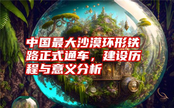 中国最大沙漠环形铁路正式通车,建设历程与意义分析