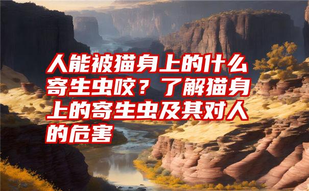 人能被猫身上的什么寄生虫咬？了解猫身上的寄生虫及其对人的危害