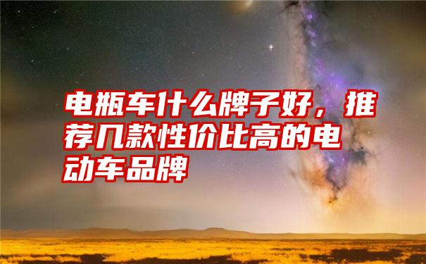 电瓶车什么牌子好，推荐几款性价比高的电动车品牌