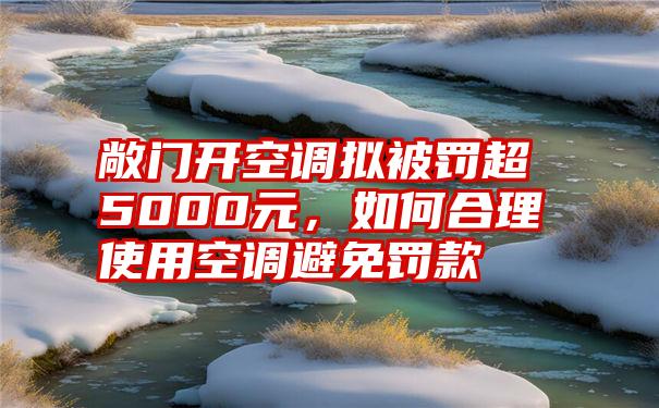 敞门开空调拟被罚超5000元，如何合理使用空调避免罚款