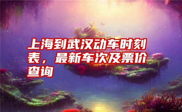 上海到武汉动车时刻表，最新车次及票价查询