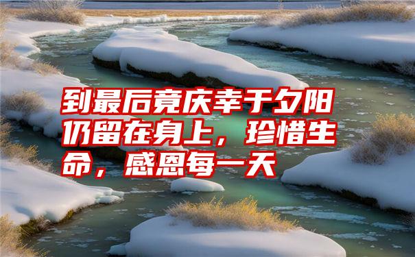 到最后竟庆幸于夕阳仍留在身上，珍惜生命，感恩每一天