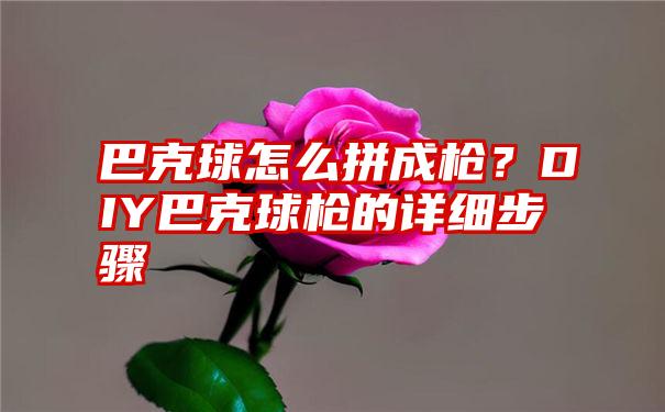 巴克球怎么拼成枪？DIY巴克球枪的详细步骤