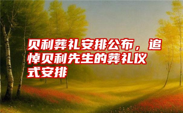 贝利葬礼安排公布,追悼贝利先生的葬礼仪式安排