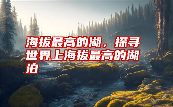 海拔最高的湖，探寻世界上海拔最高的湖泊