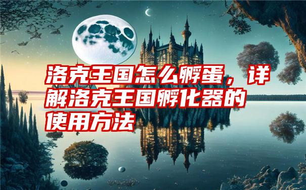 洛克王国怎么孵蛋，详解洛克王国孵化器的使用方法