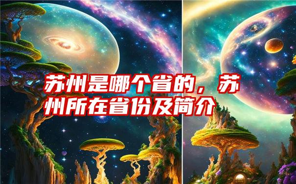 苏州是哪个省的，苏州所在省份及简介