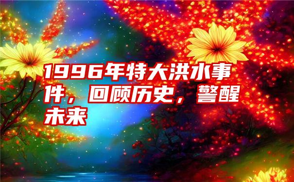 1996年特大洪水事件,回顾历史,警醒未来
