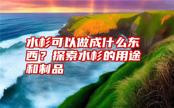 水杉可以做成什么东西？探索水杉的用途和制品