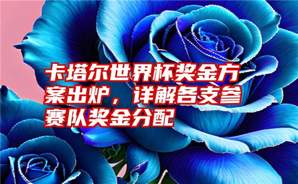 卡塔尔世界杯奖金方案出炉，详解各支参赛队奖金分配