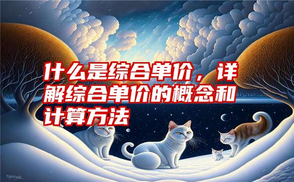 什么是综合单价，详解综合单价的概念和计算方法