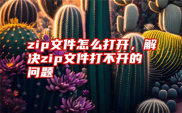 zip文件怎么打开，解决zip文件打不开的问题