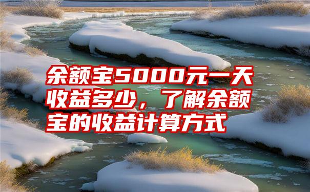 余额宝5000元一天收益多少，了解余额宝的收益计算方式