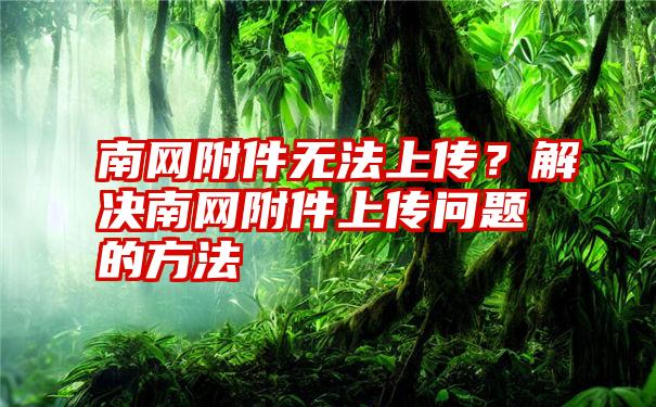 南网附件无法上传？解决南网附件上传问题的方法