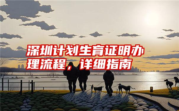 深圳计划生育证明办理流程，详细指南