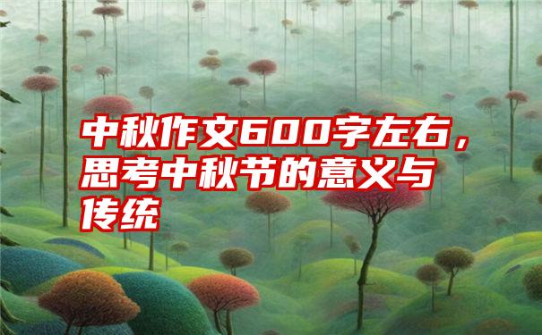 中秋作文600字左右,思考中秋节的意义与传统