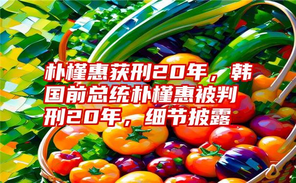 朴槿惠获刑20年，韩国前总统朴槿惠被判刑20年，细节披露