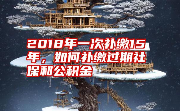 2018年一次补缴15年，如何补缴过期社保和公积金