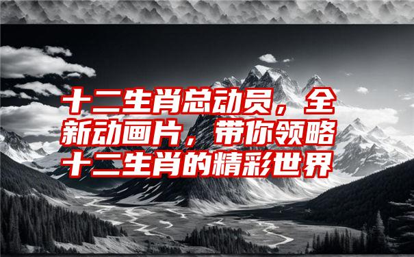 十二生肖总动员，全新动画片，带你领略十二生肖的精彩世界