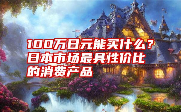 100万日元能买什么？日本市场最具性价比的消费产品