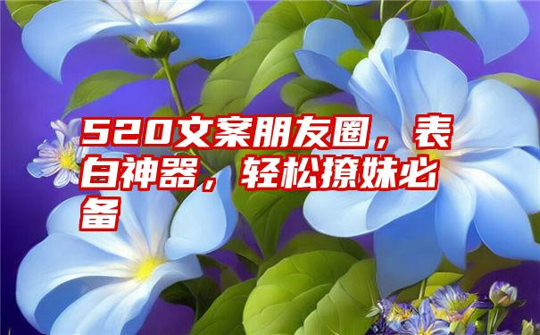 520文案朋友圈，表白神器，轻松撩妹必备