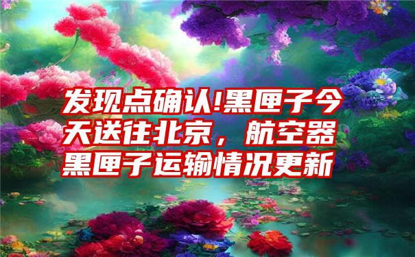 发现点确认!黑匣子今天送往北京，航空器黑匣子运输情况更新