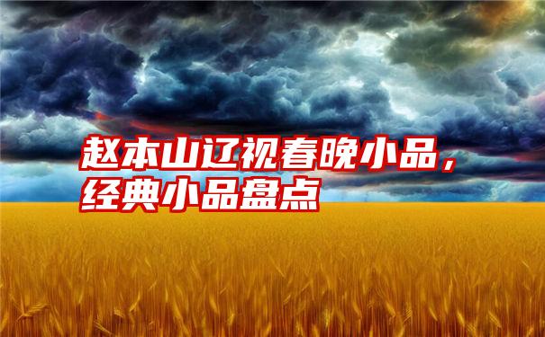 赵本山辽视春晚小品,经典小品盘点
